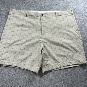 Greg Norman Shorts Mens 42 Golf Performance Fabric Comfort Waist Plaid streich